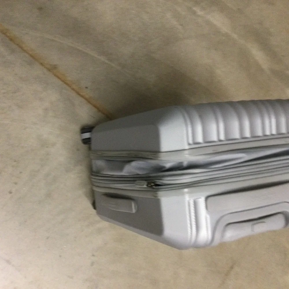 Silver Hardside Carry-On Spinner Luggage - Men Bags